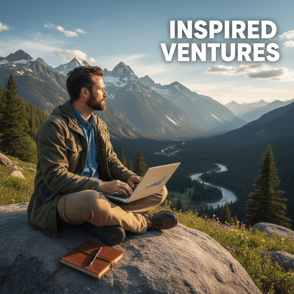 Professional disconnecting from work in nature